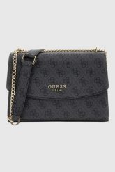 GUESS Czarna kopertówka damska Calista. Czarne kopertówki damskie Guess, z aplikacjami, ze skóry ekologicznej, duże, bez dodatków. W wyprzedaży za 459.99 zł.