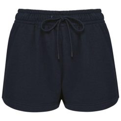 Damskie spodenki z niedrapiącego polaru Kariban. Niebieskie szorty damskie KARIBAN, bez wzorów, z polaru. Za 117.50 zł.