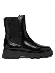 DKNY Sztyblety Sanchit K4569875 Czarny. Czarne botki damskie DKNY, ze skóry, bez obcasa, na płaskiej podeszwie, bez zapięcia. Za 789.99 zł.