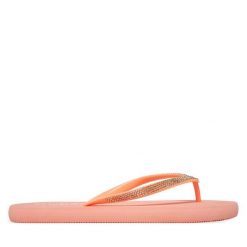 Japonki Guess. Brązowe klapki damskie Guess, z aplikacjami, bez obcasa. Za 109.99 zł.