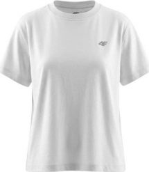 4f Koszulka damska 4F F3310 biała 4FWMM00TTSHF3310 10S M. Białe t-shirty damskie 4f, m, bez wzorów, bez kołnierzyka. Za 49.98 zł.