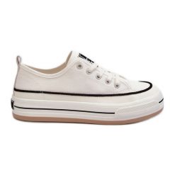 Damskie Trampki Big Star NN274205 Białe. Białe trampki i tenisówki damskie bez wzorów, eleganckie, bez zapięcia. Za 224.56 zł.