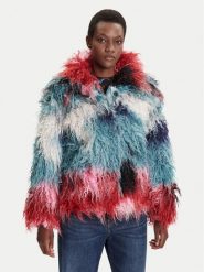 Desigual Futro Cloud Lacroix 25WWEW02 Kolorowy Loose Fit. Płaszcze damskie Desigual, s, bez wzorów, z futra, bez kaptura. Za 939.99 zł.