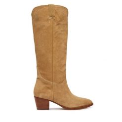 Kozaki LAUREN RALPH LAUREN. Brązowe kozaki damskie Lauren Ralph Lauren, bez obcasa, na słupku. Za 1,499.00 zł.