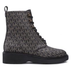 Trzewiki MICHAEL Michael Kors. Czarne botki damskie MICHAEL Michael Kors, bez obcasa, na płaskiej podeszwie, bez zapięcia. Za 1,389.00 zł.