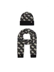Guess Zestaw szalik i czapka GFBOX WP6401 Czarny. Czarne czapki i kapelusze damskie Guess, z aplikacjami, z wiskozy. Za 294.99 zł.