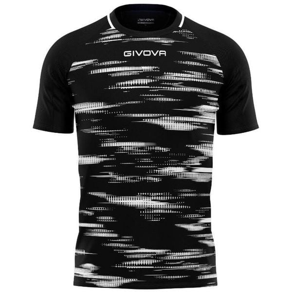 T-shirt Sportowy Givova Pixel - Komfort i Styl. Koszulki sportowe męskie Givova, bez wzorów, z poliesteru, bez kołnierzyka, bez ramiączek, do piłki nożnej. Za 71.48 zł.