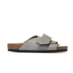 Klapki męskie Birkenstock Kyoto. Szare klapki męskie Birkenstock, z materiału. W wyprzedaży za 619.00 zł.
