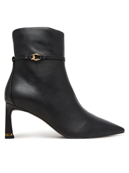 Coccinelle Botki C-look E4 VTK 11 01 01 Czarny. Czarne botki damskie Coccinelle, ze skóry, bez obcasa, na słupku, bez zapięcia. Za 1,299.00 zł.