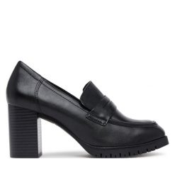 Półbuty Lasocki. Czarne półbuty damskie Lasocki, bez wzorów, bez obcasa, na obcasie, bez zapięcia. Za 259.99 zł.