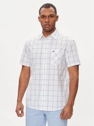 Tommy Jeans Koszula DM0DM18967 Biały Regular Fit. Białe koszule męskie Tommy Jeans, m, bez wzorów, z bawełny, bez kołnierzyka, bez ramiączek. Za 329.99 zł.