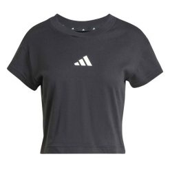 Koszulka Adidas Sport W Fi Sl Bb Tee Damskie. Czarne koszulki sportowe damskie Adidas, l, bez wzorów, z bawełny, bez kołnierzyka, bez ramiączek, do biegania. Za 142.65 zł.