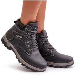 News Buty Trekkingowe Męskie Ocieplane Z Eko Skóry Granatowe Neramia niebieskie. Niebieskie trekkingi męskie . Za 205.59 zł.