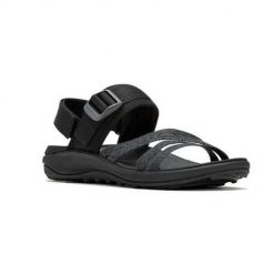 Buty trekkingowe damskie Merrell District 4. Czarne obuwie sportowe damskie Merrell, bez wzorów, z materiału, trekkingowe. Za 344.00 zł.