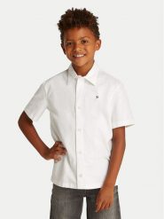 Tommy Hilfiger Koszula KB0KB09554 S Biały Regular Fit. Białe koszule dla chłopców Tommy Hilfiger, bez wzorów, z bawełny, bez kołnierzyka, bez ramiączek. Za 209.99 zł.