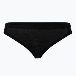 Majtki termoaktywne super.natural Tundra 175 Thong. Czarne bielizna termoaktywna damska super.natural, xs, bez wzorów, z materiału, bez ramiączek. Za 159.99 zł.