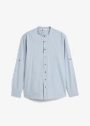 Koszula w ludowym stylu z bawełny, regular fit. Szare koszule męskie bonprix, l, bez wzorów, z bawełny, bez kołnierzyka, bez ramiączek. Za 107.99 zł.