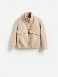 Kurtka oversize - beżowy. Brązowe kurtki damskie Reserved, l, bez wzorów, z tkaniny, bez kaptura. Za 279.99 zł.