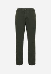 Ciemnozielone Bawełniane Spodnie Regular z Kieszeniami Anrodea. Zielone eleganckie spodnie męskie Born2be, m, bez wzorów, z bawełny. Za 34.99 zł.