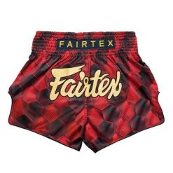 Spodenki Muay Thai Sześciany Fairtex BS1919 Czerwone/Czarne S. Czerwone krótkie spodenki sportowe męskie FAIRTEX, s, bez wzorów. Za 279.00 zł.