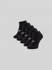 4F Skarpetki krótkie (5-pack) męskie - czarne 39-42. Czarne skarpety męskie 4f, bez wzorów, z bawełny. Za 59.99 zł.