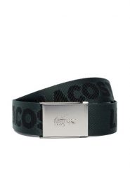 Lacoste Pasek Męski RC4104 Granatowy. Niebieskie paski damskie Lacoste, bez wzorów, z materiału. Za 329.99 zł.