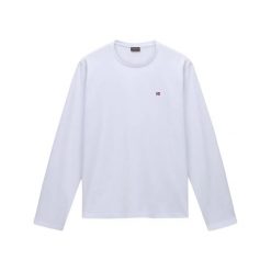 T-shirt Napapijri Salis Ls 1. Białe t-shirty męskie Napapijri, l, bez wzorów, z bawełny, eleganckie, bez kołnierzyka. Za 165.50 zł.
