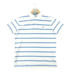 Polo Ralph Lauren koszulka męska z krótkim rękawem. Białe koszulki polo męskie Ralph Lauren, na lato, l, bez wzorów, z materiału, casualowe, bez ramiączek. Za 127.76 zł.