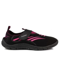 Buty damskie sportowe do wody na plażę jeżowce PROWATER. Czarne obuwie sportowe damskie ProWater, bez wzorów, z materiału, do pływania. Za 45.00 zł.