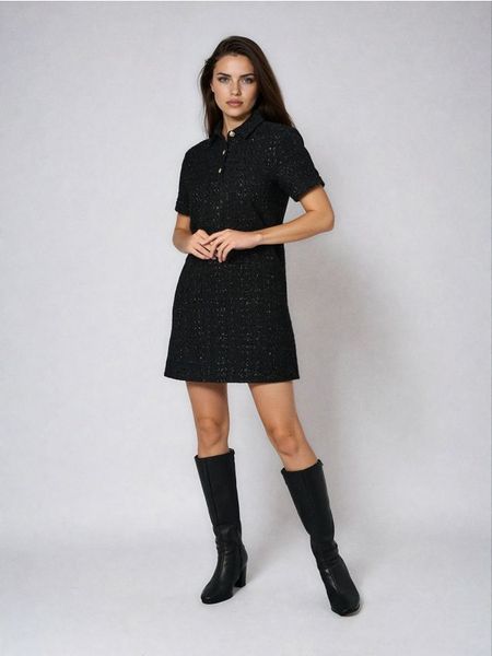 Sukienka mini polo - wielobarwny. Sukienki damskie Sinsay, l, bez wzorów, bez kołnierzyka, bez ramiączek, mini. W wyprzedaży za 42.99 zł.