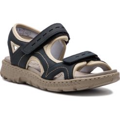 Sandały RIEKER 67866-14. Sandały damskie Rieker, bez wzorów, bez obcasa, bez zapięcia. Za 229.99 zł.