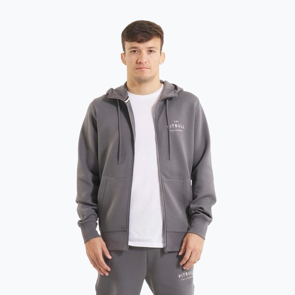 Bluza męska Pitbull Sampson Hooded Zip Sweatshirt. Szare bluzy męskie PITBULL, l, bez wzorów, z bawełny, bez kaptura, na fitness i siłownię. Za 249.99 zł.