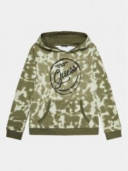 Guess Bluza L3BQ06 KAD73 Zielony Regular Fit. Zielone bluzy dla chłopców Guess, z aplikacjami, z bawełny, bez ramiączek, bez kaptura. Za 139.99 zł.