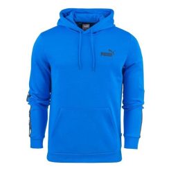 Bluza Z Kapturem Męska Taśma ESS+. Niebieskie bluzy męskie Puma, m, bez wzorów, z kapturem. Za 276.99 zł.