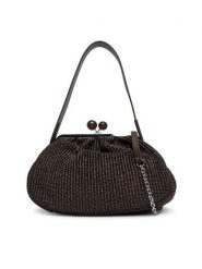 Weekend Max Mara Torebka 2615511105650 Brązowy ciemny. Brązowe torebki do ręki damskie Weekend Max Mara, bez wzorów, z materiału, wizytowe, bez dodatków. Za 1,579.00 zł.