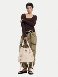 Desigual Plecak 26SAKP33 Beżowy. Brązowe plecaki damskie Desigual, bez wzorów, ze skóry. Za 415.99 zł.