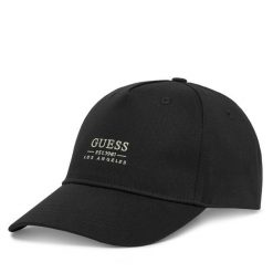 Czapka z daszkiem Guess. Czarne czapki i kapelusze męskie Guess, z aplikacjami. Za 99.99 zł.