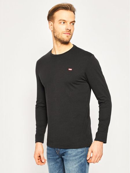 Levi's® Longsleeve Housemark Tee 72848-0009 Czarny Regular Fit. Czarne bluzki z długim rękawem męskie m, bez wzorów, z bawełny, bez kołnierzyka. Za 139.99 zł.