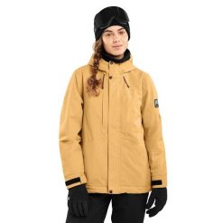 Kurtka snowboardowa damska W4-W Graupel. Brązowe kurtki damskie SIROKO, xl, bez wzorów, bez kaptura, narciarskie. W wyprzedaży za 367.95 zł.