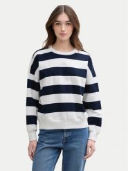 Tom Tailor Denim Bluza 1045508 Granatowy Regular Fit. Niebieskie bluzy damskie Tom Tailor Denim, m, bez wzorów, z bawełny, bez kaptura. Za 199.99 zł.