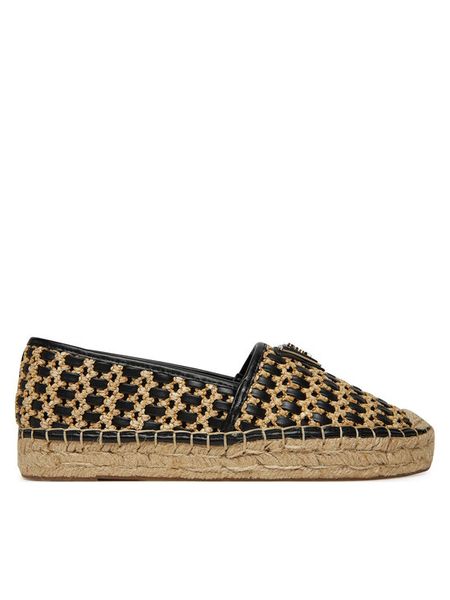 Guess Espadryle FLJDNNFAB14 Czarny. Czarne espadryle damskie Guess, z aplikacjami, z materiału, bez obcasa, bez zapięcia. Za 299.99 zł.