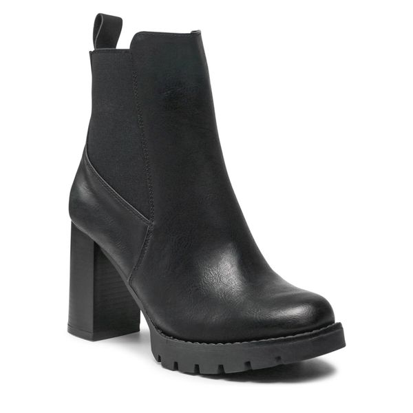 Botki Jenny Fairy. Czarne botki damskie Jenny Fairy, bez obcasa, na słupku, bez zapięcia. Za 179.99 zł.