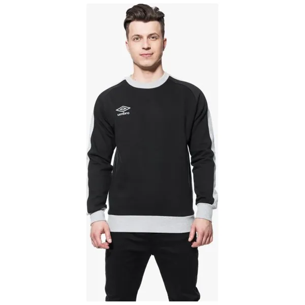 Umbro Bluza Contrast Panel Crew , czarny, rozmiar L. Czarne bluzy męskie Umbro, l, bez wzorów, z bawełny, bez kaptura, na fitness i siłownię. W wyprzedaży za 79.99 zł.