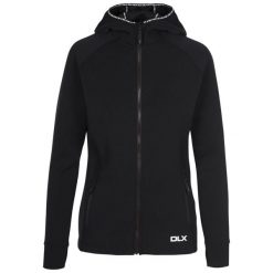 Bluza Z Kapturem Damska Anais DLX. Czarne bluzy sportowe damskie Trespass, xs, bez wzorów, z kapturem, trekkingowe. Za 208.99 zł.
