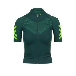 Koszulka rowerowa damska X-Bionic Twyce 4.0 Bike Zip Green. Zielone koszulki sportowe damskie X Bionic, bez wzorów, bez kołnierzyka, bez ramiączek, rowerowe. Za 273.00 zł.