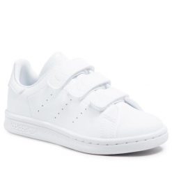 Sneakersy adidas. Białe półbuty dziewczęce Adidas, bez wzorów, bez zapięcia. Za 179.99 zł.