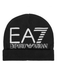 EA7 Emporio Armani Czapka 7X000006 AF11994 MC001 Czarny. Czarne czapki i kapelusze damskie EA7 Emporio Armani, na zimę, bez wzorów. Za 149.99 zł.