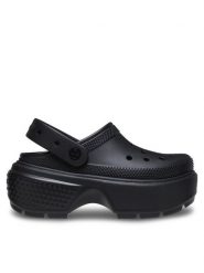 Crocs Klapki Stomp Clog 209347 Czarny. Czarne klapki damskie Crocs, bez wzorów, z tworzywa sztucznego, bez obcasa. Za 219.99 zł.