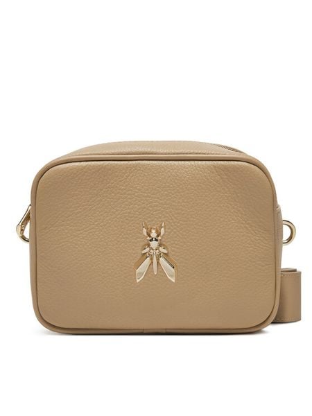 Patrizia Pepe Torebka 8B0186/L001-B732 Beżowy. Brązowe listonoszki damskie Patrizia Pepe, bez wzorów, ze skóry, bez dodatków. Za 419.99 zł.