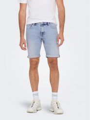 Only & Sons Szorty jeansowe 22025189 Niebieski Regular Fit. Niebieskie szorty męskie Only & Sons, m, bez wzorów, z bawełny. Za 149.99 zł.